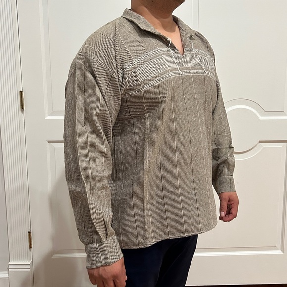 Handmade Beach Mexican Men’s Shirt. Lightweight Hippy,Cotton,Comfy - Picture 6 of 8